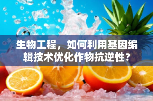 生物工程，如何利用基因编辑技术优化作物抗逆性？