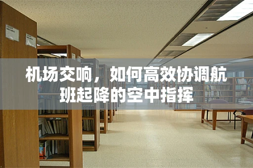 机场交响，如何高效协调航班起降的空中指挥