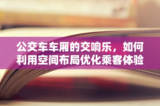 公交车车厢的交响乐，如何利用空间布局优化乘客体验？