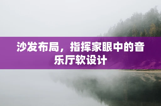 沙发布局，指挥家眼中的音乐厅软设计