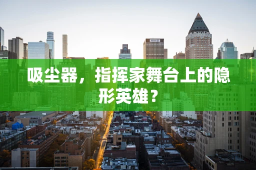 吸尘器，指挥家舞台上的隐形英雄？