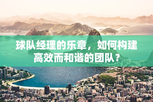 球队经理的乐章，如何构建高效而和谐的团队？