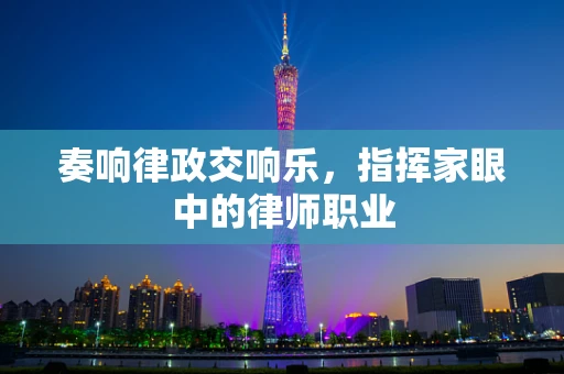 奏响律政交响乐，指挥家眼中的律师职业